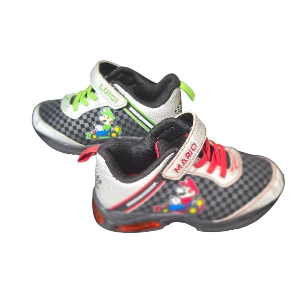 Light Up Mario Kids Shoes - Green and Red